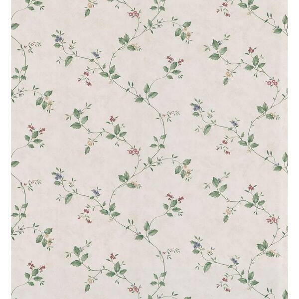 Brewster 8 in. W x 10 in. H Small Floral Trail Wallpaper Sample