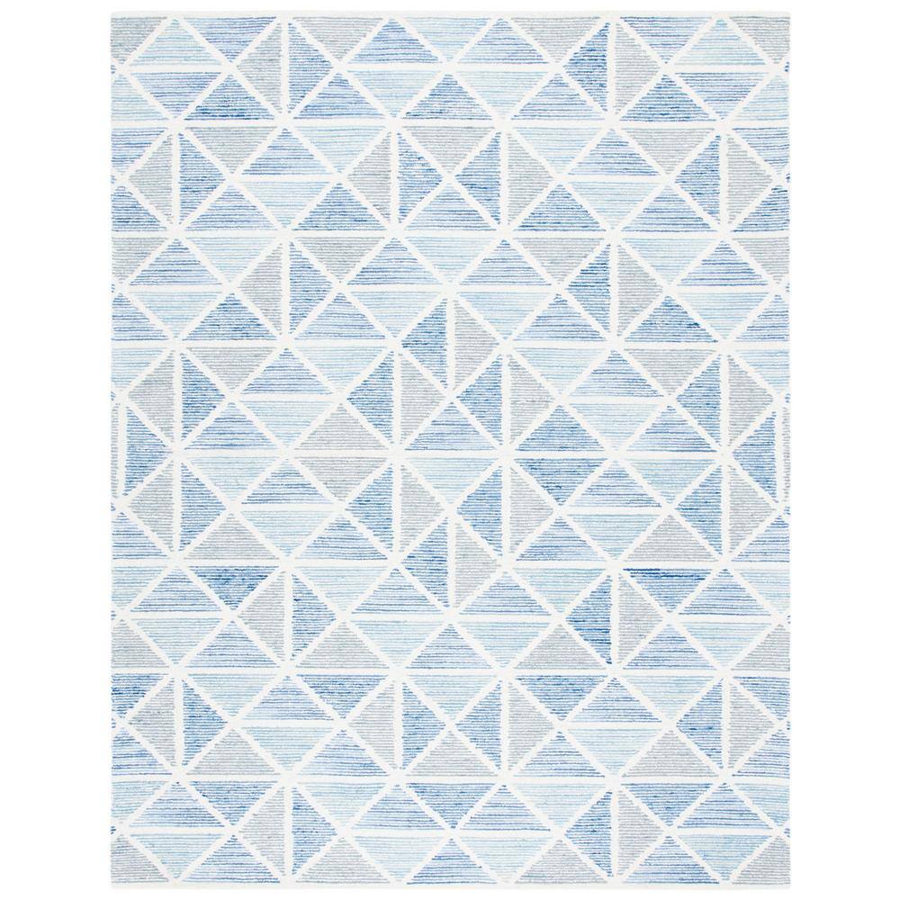 Handmade Abstract Blue Wool 6' x 9' Tufted Area Rug