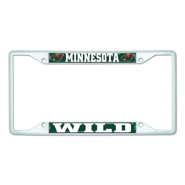 FANMATS Universal Fit NHL - Minnesota Wild License Plate Frame - White