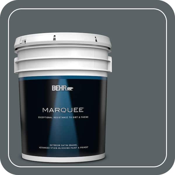 BEHR MARQUEE 5 gal. Home Decorators Collection #HDC-AC-25 Blue Metal Satin Enamel Exterior Paint & Primer