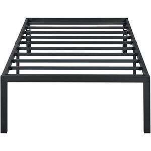 SMT 18 Inch Tall Heavy Duty Bed Frame/Non-Slip Support/Easy to Assemble/Mattress Foundation/No Noise/No Box Box, Black