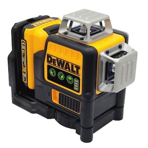 12V MAX Lithium-Ion 100 ft. Green Self-Leveling 3-Beam 360 Degree Laser Level with 2.0Ah Battery, Charger and Case
