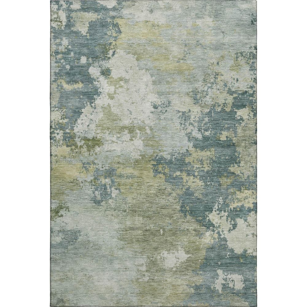 Mayfield Premium Machine Washable Abstract AMF2367 Aqua 3 ft. x 5 ft. Area Rug price history on PriceWatchPro