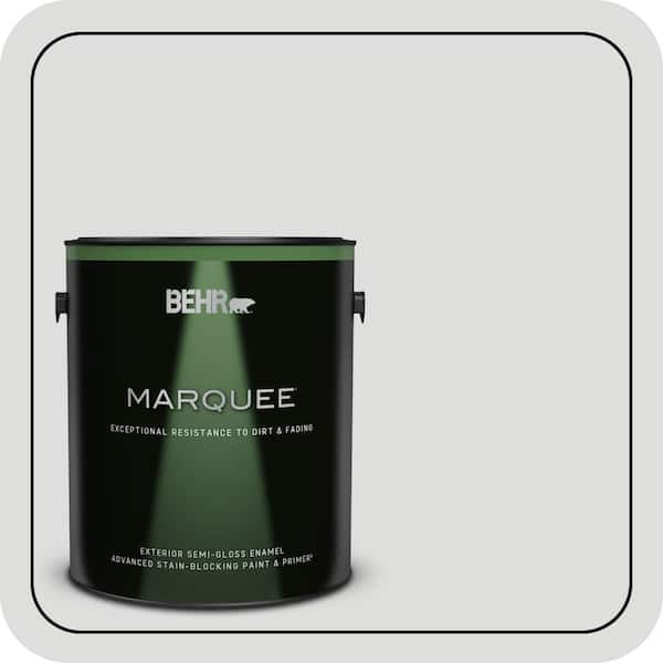 BEHR MARQUEE 1 gal. #MQ3-55 White Lie Semi-Gloss Enamel Exterior Paint & Primer