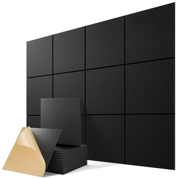 22 Pack 12 x 12 in. Self-Adhesive Acoustic Panels, Soundproof Wall Panels for Home and Office