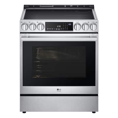 STUDIO 6.3 cu. ft. SMART Slide-In Induction Electric Range in Stainless Steel with Instaview, ProBake and Air Fry