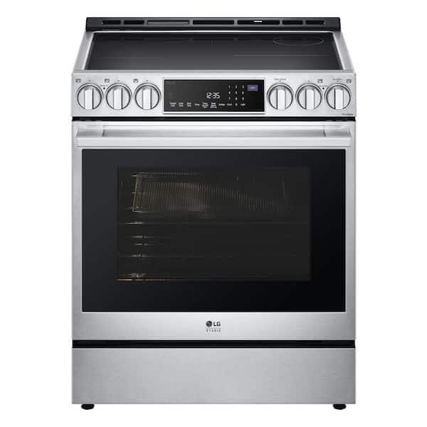 LG STUDIO 6.3 cu. ft. SMART Slide-In Induction Electric Range in Stainless Steel with Instaview, ProBake and Air Fry