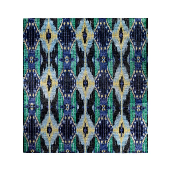 Modern One-of-a-Kind Handmade Black 12 ft. 5 in. x 11 ft. 10 in. Indoor Area Rug