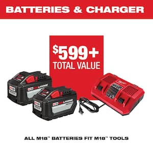 M18 FUEL Brushless Cordless 21 in. Walk Behind Dual Battery Self-Propelled Mower w/(2) 12.0Ah Battery and Rapid Charger