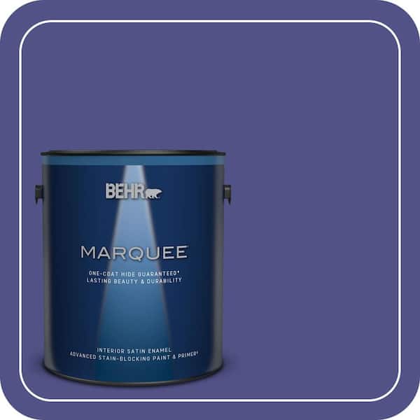 BEHR MARQUEE 1 gal. #P550-7 Purple Prince One-Coat Hide Satin Enamel Interior Paint & Primer