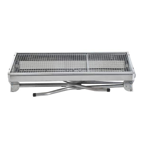 Outsunny 20 Folding Outdoor Charcoal BBQ Grill with Non-Stick Pan and Good Air Ventilation