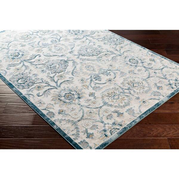 Bazaar Caraway Traditional Blue 7 Ft, Traditional Rugs Blue