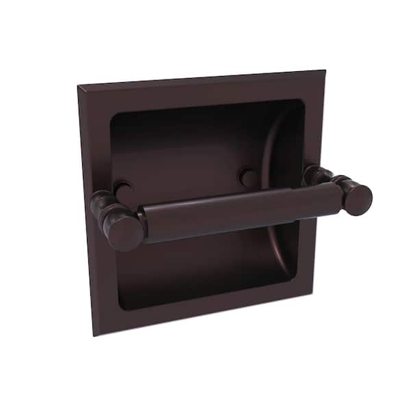 Allied Brass Carolina Collection Recessed Toilet Paper Holder in Antique Bronze