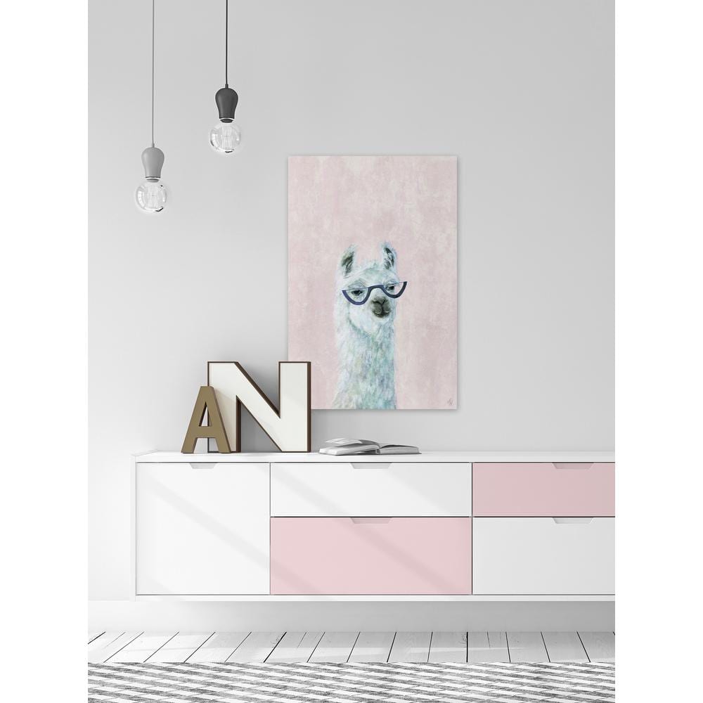 30 in. H x 20 in. W Posh Llama II by Marmont Hill Canvas Wall Art