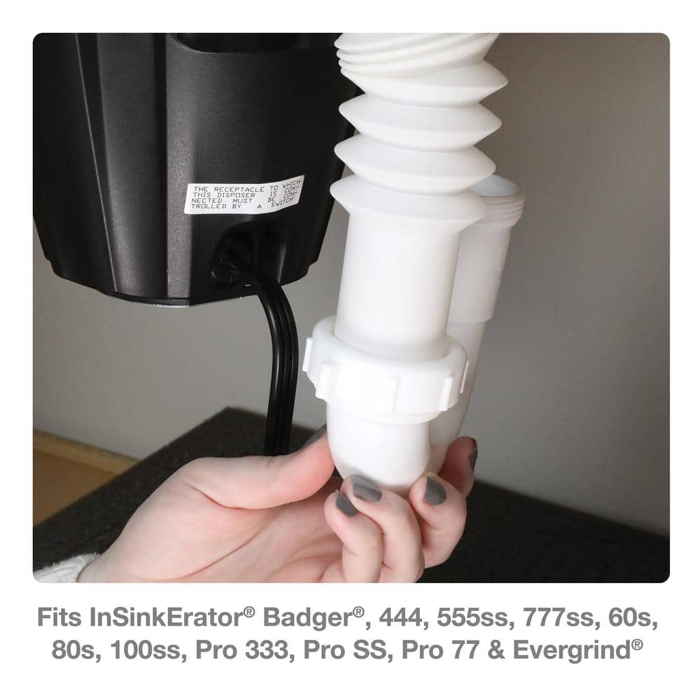 Universal White Flexible Garbage Disposal Discharge Tube