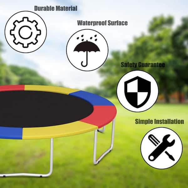 Gymax 10 ft. Trampoline Replacement Safety Pad Bounce Frame Waterproof Spring  Cover GYM05726 - The Home Depot
