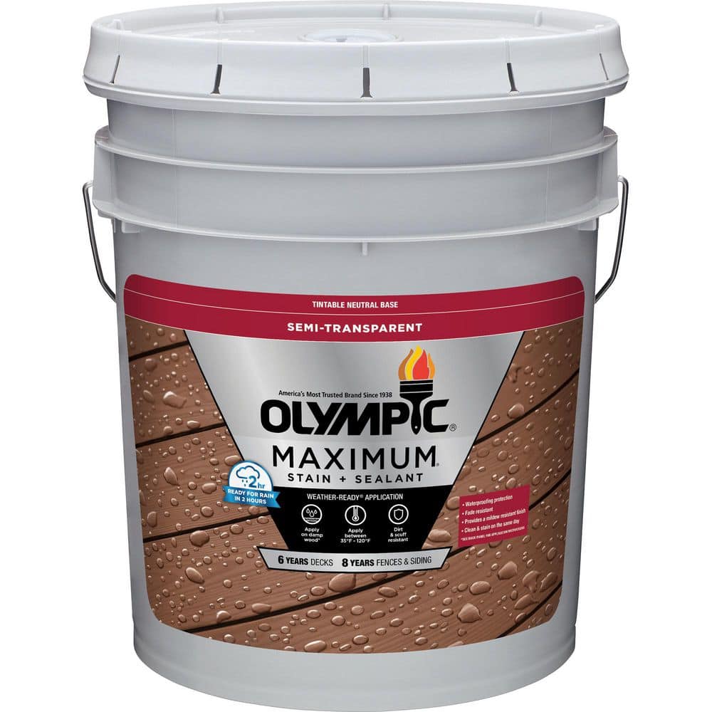 UPC 715195994156 product image for Maximum 5 gal. Neutral Base Semi-Transparent Exterior Stain and Sealer in One Lo | upcitemdb.com