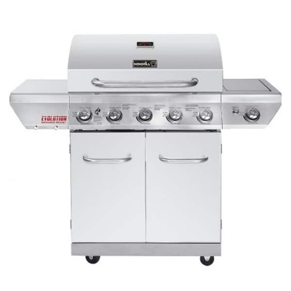 Nexgrill Evolution 5-Burner Propane Gas Grill in Stainless Steel with Side Burner and Infrared Technology