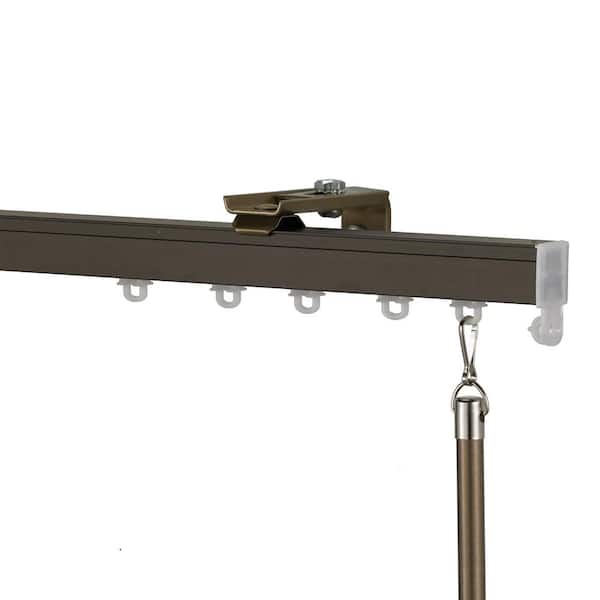 Art Decor Euroscope 36 in. Non-Adjustable Single Traverse Window Curtain Rod Set in Bronze