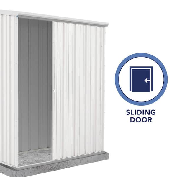 ABSCO EZI Slider 5 ft. W x 3 ft. D Metal Storage Shed in Surfmist