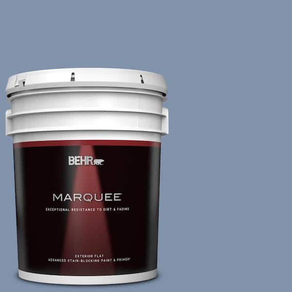 BEHR MARQUEE 5 gal. #T16-13 Stratus Flat Exterior Paint & Primer