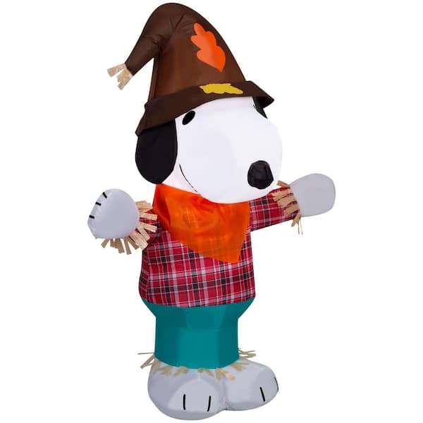 3.5 ft Airblown-Harvest Snoopy in Plaid Shirt Halloween Inflatable