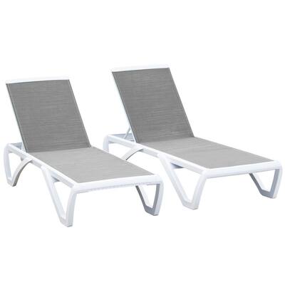 white plastic outdoor chaise lounge chairs