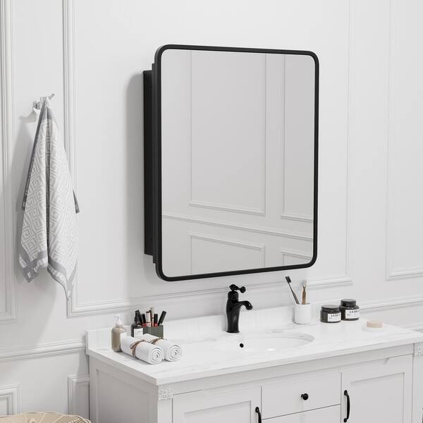 Lirago 24 in. W x 30 in. H Rectangular Metal Recessed/Surface Mount ...