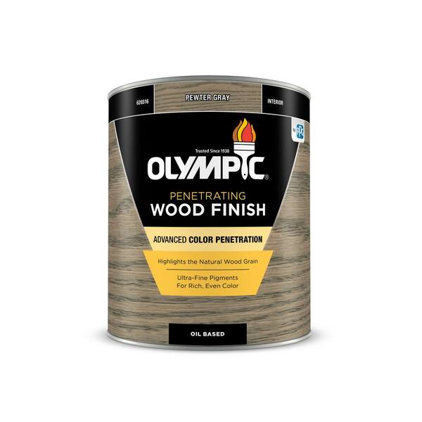 Olympic 1-qt. Pewter Gray Semi-Transparent Oil-Based Wood Finish Penetrating Interior Stain