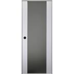 Smart Pro 36 in. x 80 in. Right-Handed Full Lite Frosted Glass Polar White Wood Composite Single Prehung Interior Door