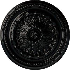 15-3/4 in. x 1-7/8 in. Chester Urethane Ceiling Medallion (Fits Canopies upto 2-1/4 in.), Black Pearl