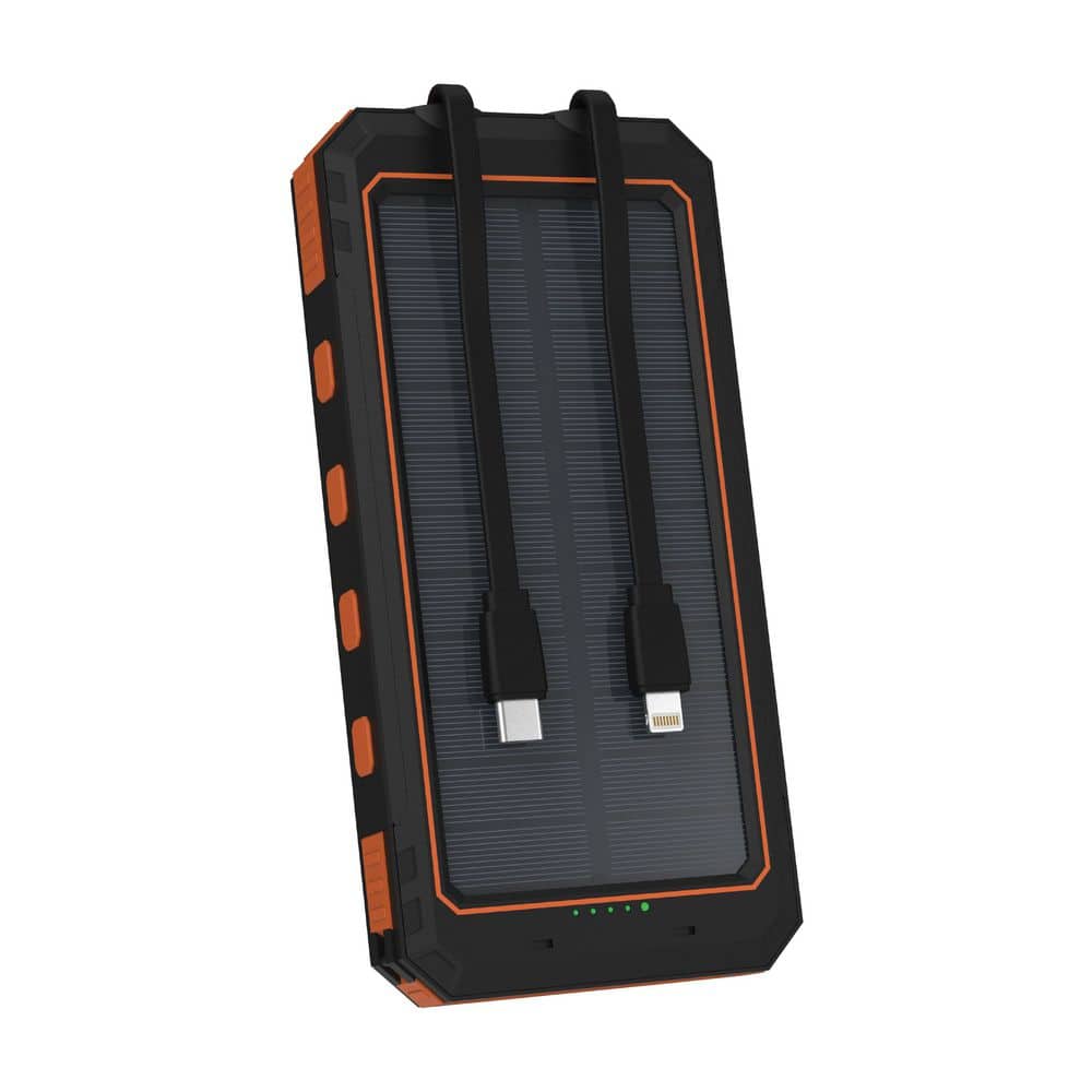 Tzumi 10K MAH Solar Pocket Juice with Cables 30628HD - The Home Depot