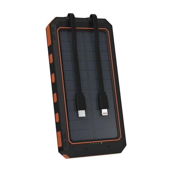 Tzumi 10K MAH Solar Pocket Juice with Cables 30628HD - The Home Depot