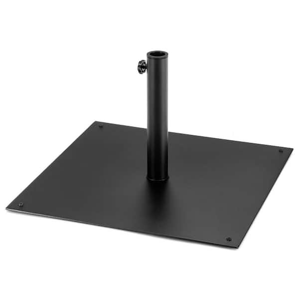 ANGELES HOME 40 lbs. Steel Square Patio Umbrella Base Stand with for Backyard Patio in Black