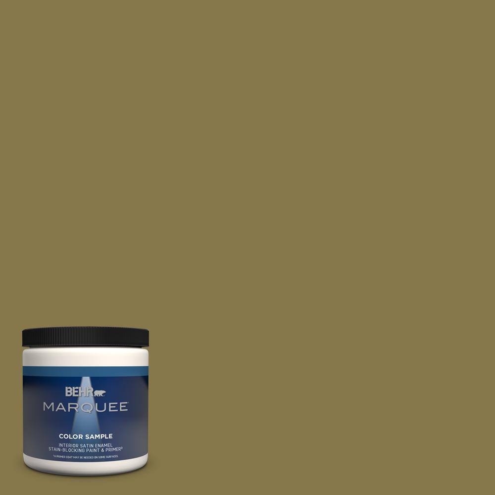 BEHR MARQUEE 8 oz. M3307 Green Tea Leaf Satin Enamel Interior