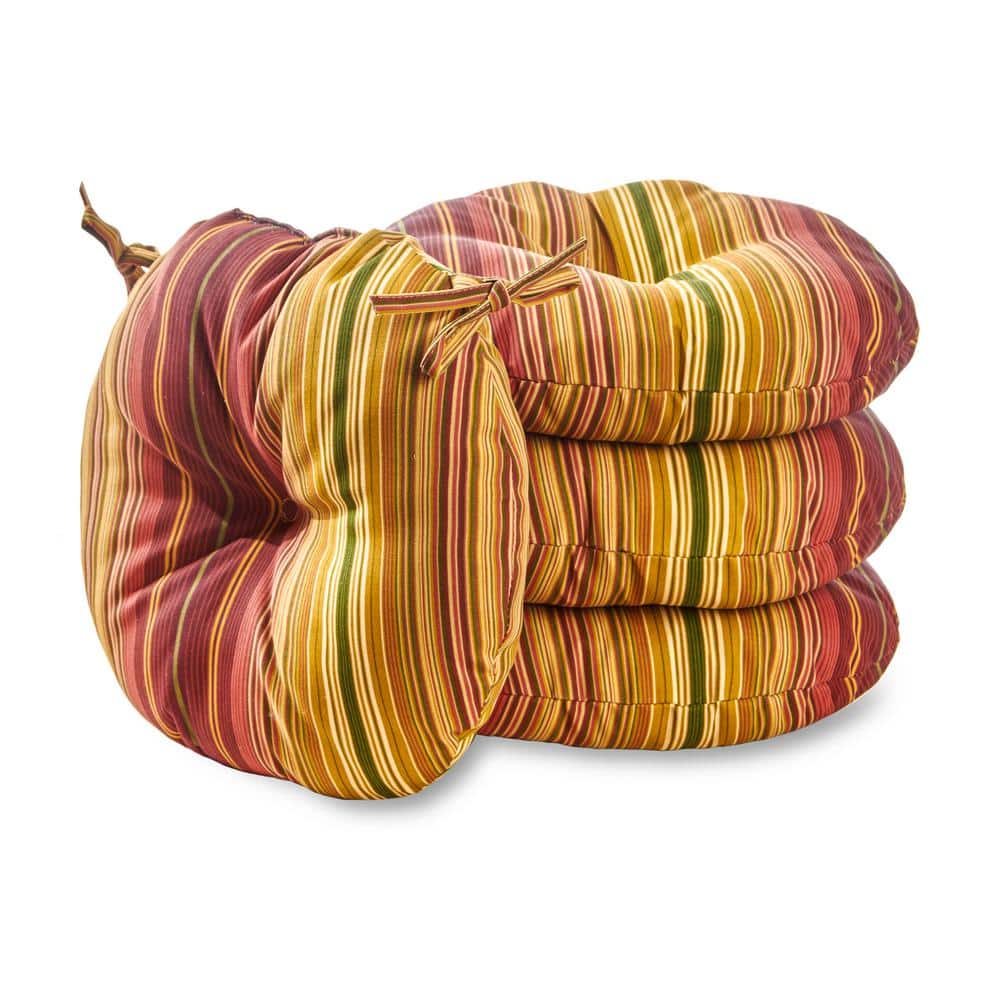 Kinnabari Stripe 15 in. Round Outdoor Seat Cushion (4-Pack) price history on PriceWatchPro