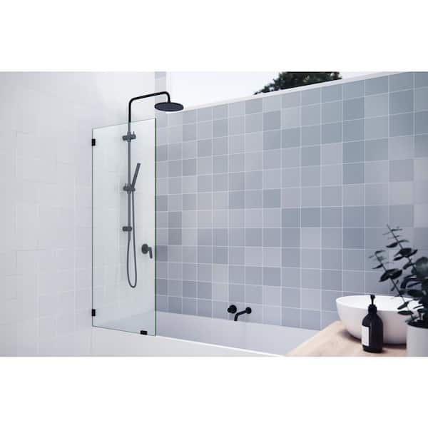 Glass Warehouse 58.25 in. x 22.5 in. Frameless Shower Bath Fixed Panel