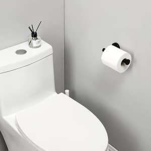 Bathroom Wall-Mount Single Post Toilet Paper Holder Tissue Holder in Stainless Steel Matte Black(2 Pack)