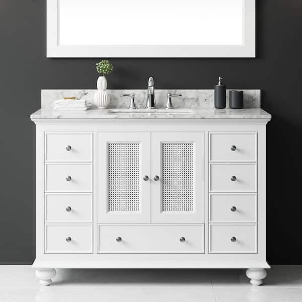 Aerin 45.83 in. W x 20.94 in. D x 32.68 in. H Bath Vanity Cabinet Only in White