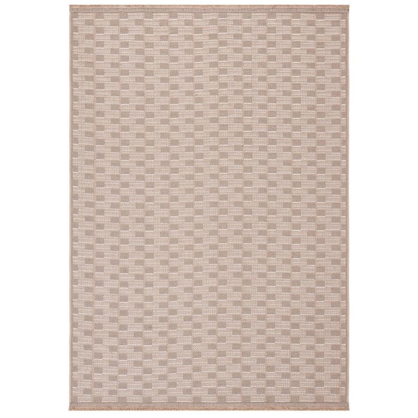 SAFAVIEH Aspect Natural/Ivory 5 ft. x 8 ft. 2-Toned Checkered Area Rug