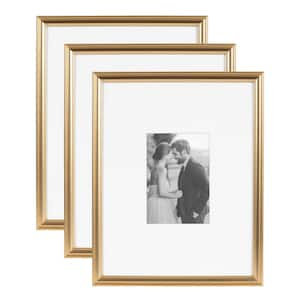 Adlynn 11 in. x 14 in. Gold Picture Frame (Set of 3)