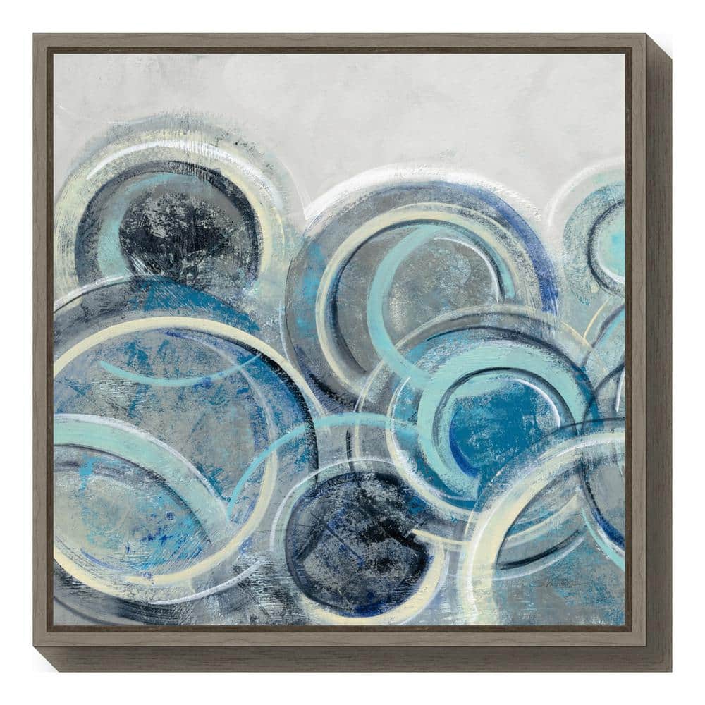 Variation Blue Grey II by Silvia Vassileva Framed Canvas Wall Art price history on PriceWatchPro