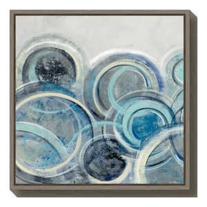 "Variation Blue Grey II" by Silvia Vassileva Framed Canvas Wall Art