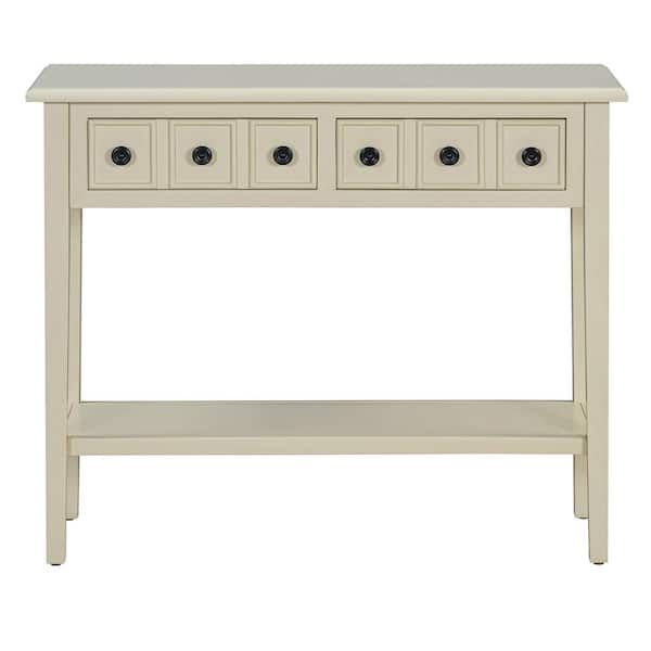 Nestfair 38.2 in. Light Tan Rectangle Wood Console Table Nestfair 38.2 in. Light Tan Rectangle Wood Console Table