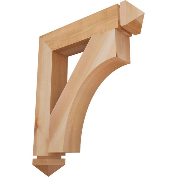 Ekena Millwork 3.5 in. x 26 in. x 22 in. Western Red Cedar Westlake Arts and Crafts Smooth Bracket