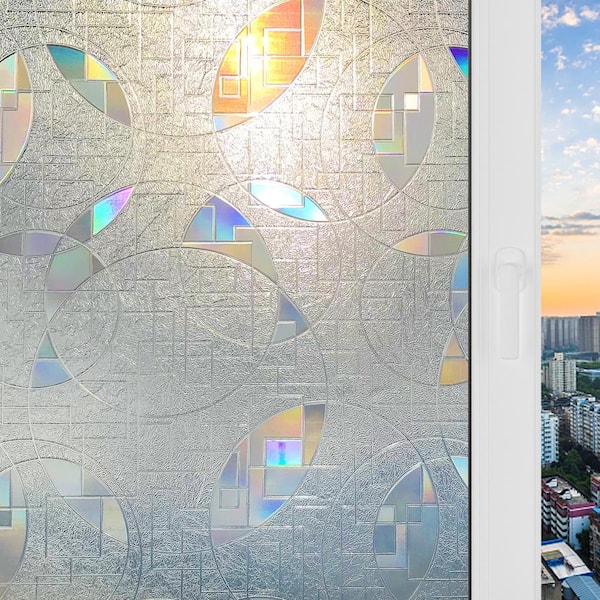 35.4 in. W x 197 in. L Geometric Decorative Window Film