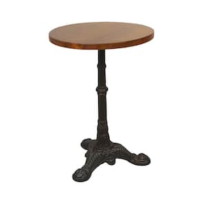 Brera Chestnut/Black Wood Top Accent Table