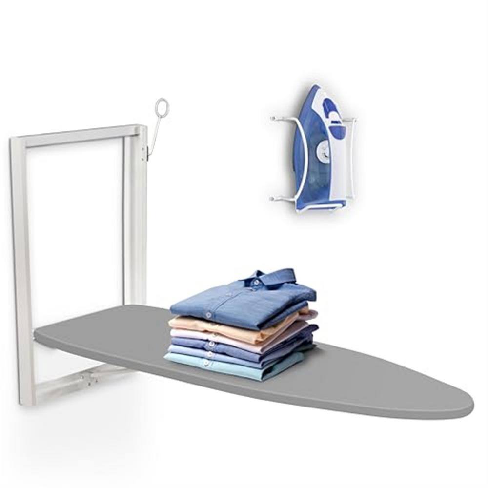 Ivation White NonElectric Wall Mounted Ironing Board, Foldable 36.2" x