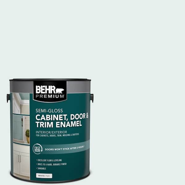 1 gal. #730E-1 Polar White Semi-Gloss Enamel Interior/Exterior Cabinet, Door & Trim Paint