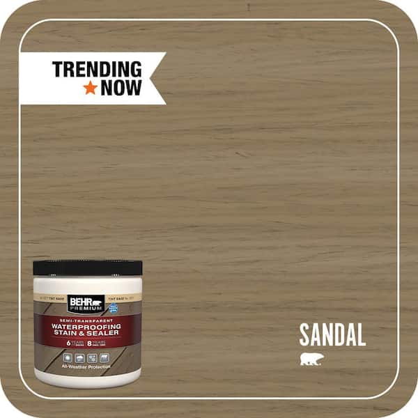 8 oz. #ST-121 Sandal Semi-Transparent Waterproofing Exterior Wood Stain and Sealer Sample